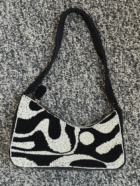 Anthropologie Asymmetric Beaded Shoulder Bag - Picture 5 of 7